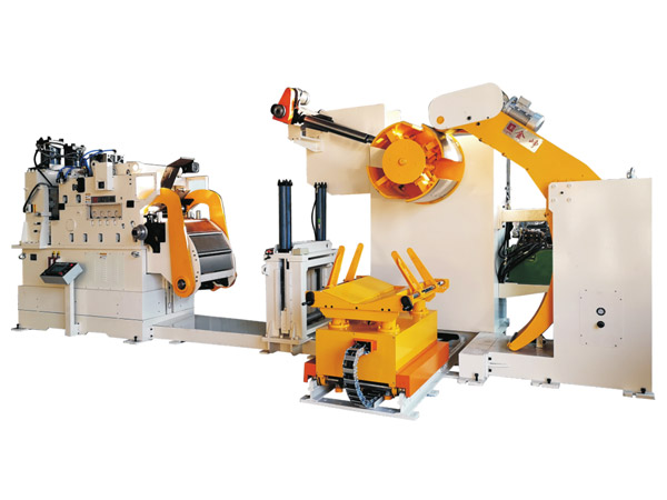 三機(jī)一體NC高(gāo)配型精(jing)密料架(jia)矯直送(song)料機