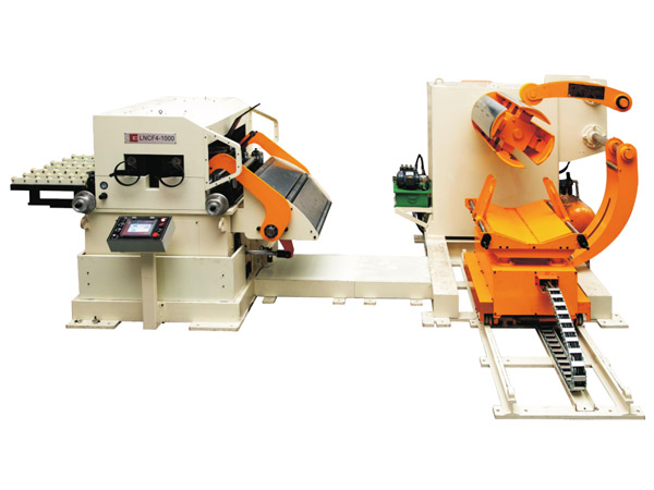 三機(ji)一體NC高(gao)配型精(jing)密料架(jià)矯直送(song)料機